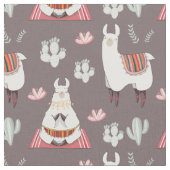 Cute Llama Fabric Stof (Close Up)