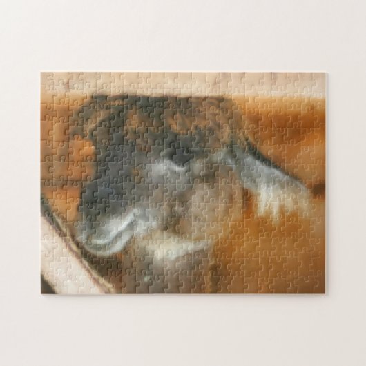 Cute Llama Face Boerderij Animal Art Legpuzzel (Horizontaal)