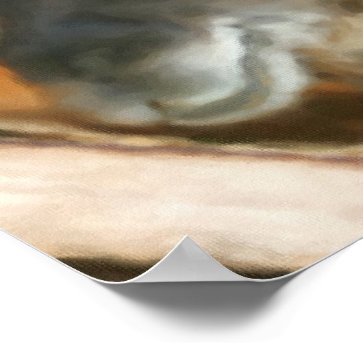 Cute Llama Face Boerderij Animal Art Poster (Hoek)