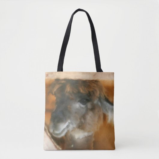 Cute Llama Face Boerderij Animal Art Tote Bag (Voorkant)