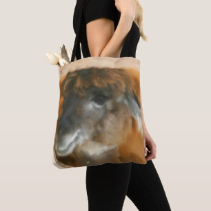 Cute Llama Face Boerderij Animal Art Tote Bag