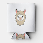 Cute Llama Face Tekening Blikjeskoeler (Voorkant)