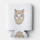 Cute Llama Face Tekening Blikjeskoeler (Achterkant)