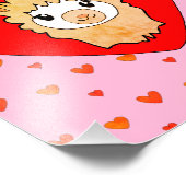 Cute Llama Face Tekening Foto Afdruk (Hoek)