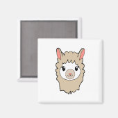 Cute Llama Face Tekening Magneet (Voorkant / Achterkant)