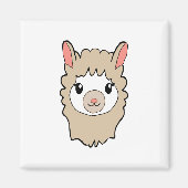 Cute Llama Face Tekening Magneet (Voorkant)