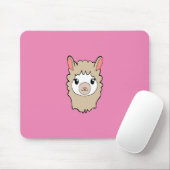 Cute Llama Face Tekening Muismat (Met muis)