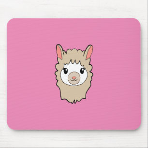 Cute Llama Face Tekening Muismat