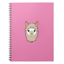 Cute Llama Face Tekening Notitieboek