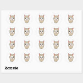 Cute Llama Face Tekening Ronde Sticker (Vel)