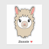 Cute Llama Face Tekening Sticker (Vel)