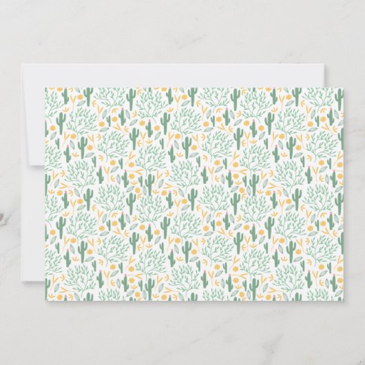 Cute Llama Fiesta Baby shower Kaart (Achterkant)