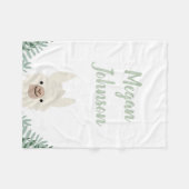 Cute Llama Fleece Blanket (Voorkant (Horizontaal))
