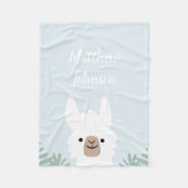 Cute Llama Fleece Blanket Deken (Voorkant)