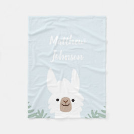 Cute Llama Fleece Blanket Deken