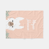 Cute Llama Fleece Blanket Deken (Voorkant (Horizontaal))