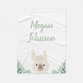 Cute Llama Fleece Blanket Deken (Voorkant)