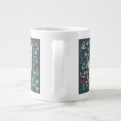Cute Llama Floral Design Grote Koffiekop (Achterkant)