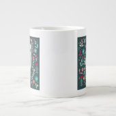 Cute Llama Floral Design Grote Koffiekop (Voorkant)