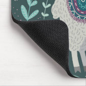 Cute Llama Floral Design Muismat (Hoek)