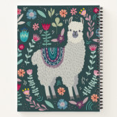 Cute Llama Floral Design Notitieboek (Achterkant)