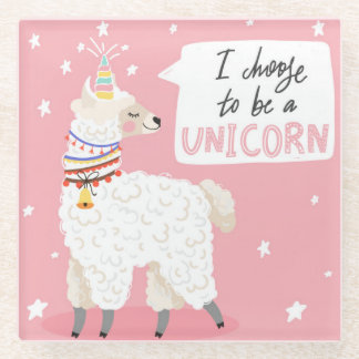 Cute Llama Glazen Onderzetter