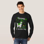Cute Llama  Happy St Patrick s Day Shamrock Irish T-shirt (Voorkant volledig)