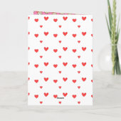 Cute Llama Head en Red Hearts Pink Background Kaart (Achterkant)