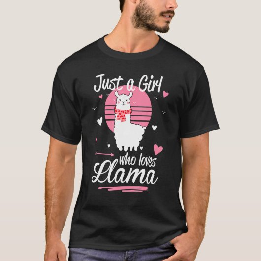 Cute Llama is gewoon een meisje dat van Llama Scha T-shirt (Voorkant)
