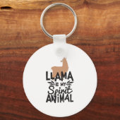 Cute Llama is Mijn Spirit Animal Funny Sleutelhang Sleutelhanger (Voorkant)