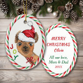 Cute Llama Joy Kinder kerstversiering Keramisch Ornament