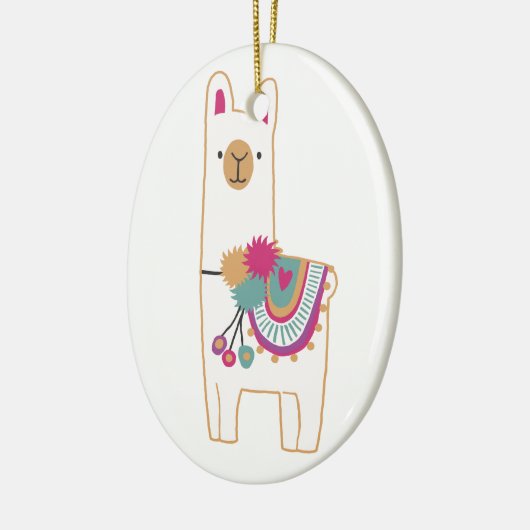 Cute llama keramisch ornament (Links)