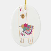 Cute llama keramisch ornament (Voorkant)
