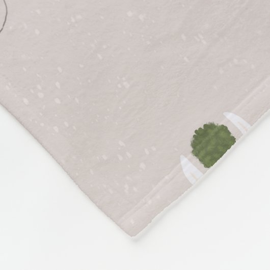 Cute Llama-kerstlama Fleece Deken (Hoek)