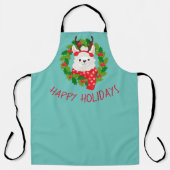 Cute Llama Kerstmis Schort (Voorkant)