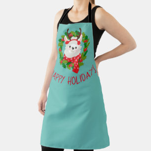 Cute Llama Kerstmis Schort