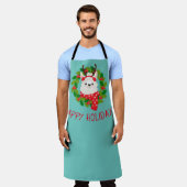 Cute Llama Kerstmis Schort (Gedragen)