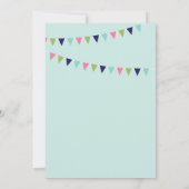 Cute Llama Kids Birthday Party Kaart (Achterkant)