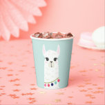 Cute Llama Kids Birthday Party Papieren Bekers<br><div class="desc">Cool gepersonaliseerd lama- of alpaca-ontwerp perfect voor kinderen die verjaardagsfeestjes houden.</div>
