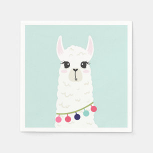 Cute Llama Kids Birthday Party Servet