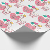 Cute Llama Kind Words Matter Cadeaupapier (Hoek)