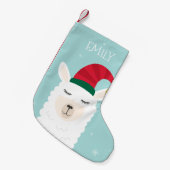 Cute Llama Kinder kerststop Kleine Kerstsok (Voorkant (Hangend))