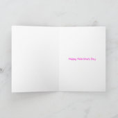 Cute Llama Kiss Roze Harten Valentijnsdag Card Kaart (Binnen)