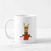 Cute Llama Knitting Cartoon Koffiemok (Links)