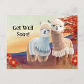 Cute Llama krijgt snel Briefkaart (Voorkant)