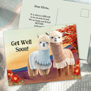 Cute Llama krijgt snel Briefkaart