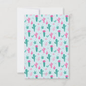 Cute Llama leuke cactus Birthday Invitation Kaart (Achterkant)