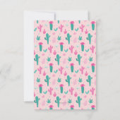 Cute Llama leuke cactus Birthday Invitation Kaart (Achterkant)
