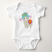 Cute Llama, Little Llama, Alpaca, Llama met Pet Romper (Voorkant)
