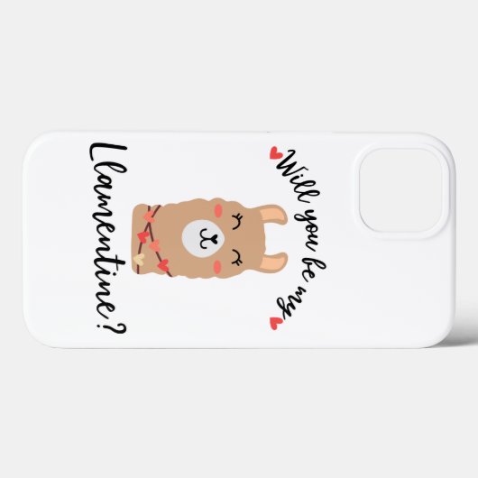 CUTE LLAMA love Hoesje-Mate iPhone case (Achterkant (horizontaal))